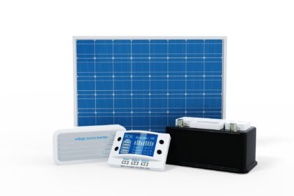 Photovoltaik Set mit Laderegler, Batterie und Wechselrichter