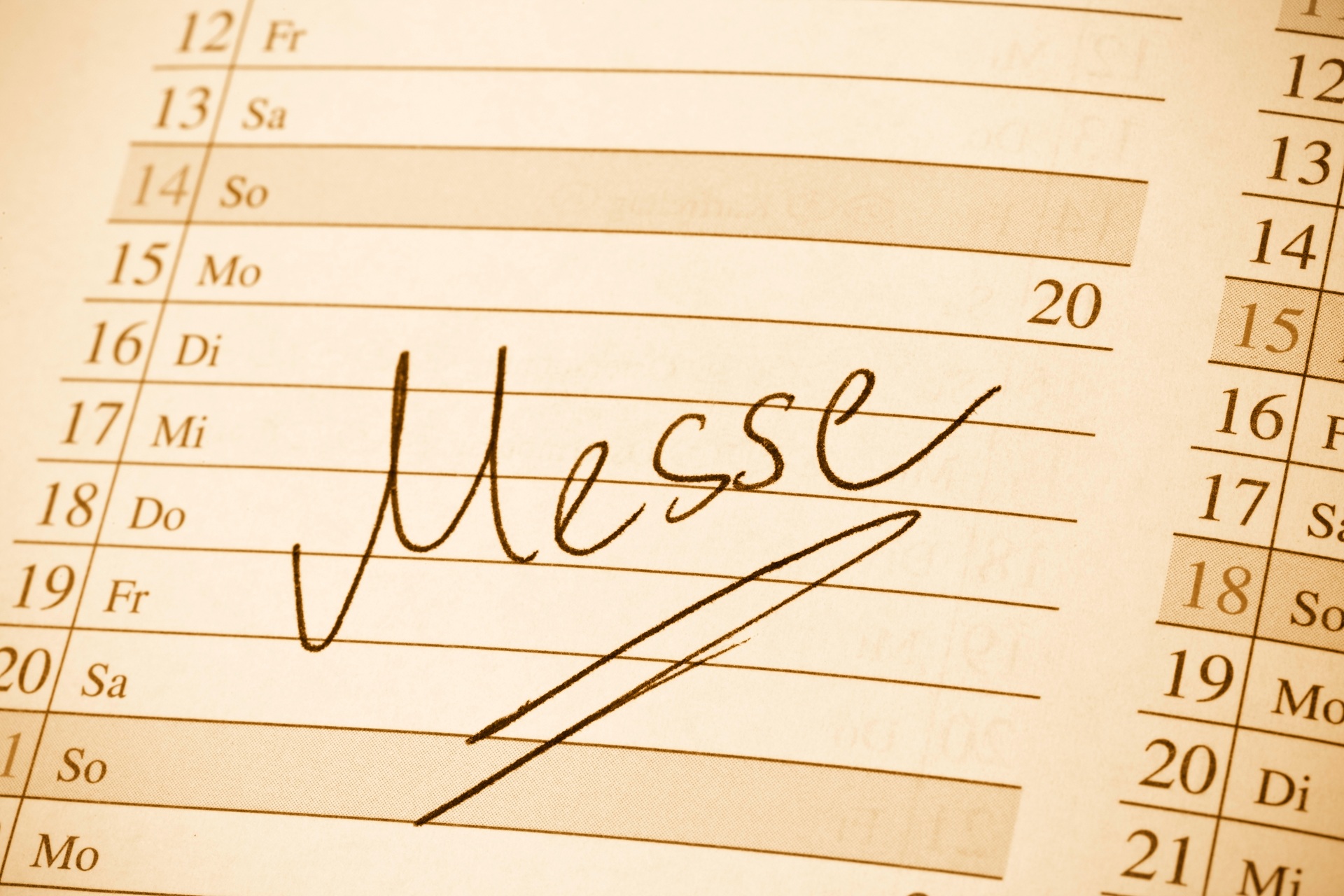 Messetermin im Kalender | Messestand Traversensystem
